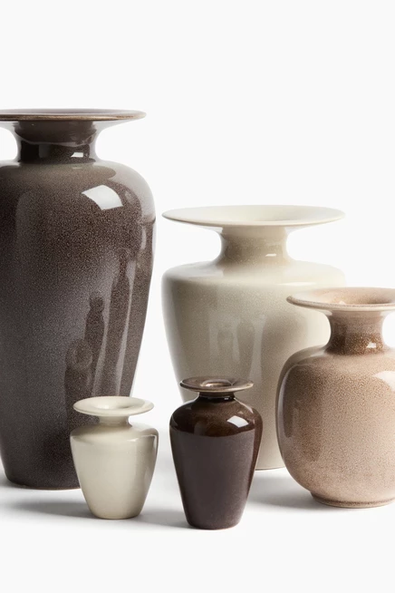 Stoneware Vase light beige