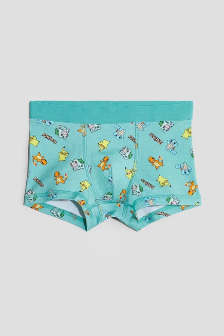 Боксерские трусы в упаковке из 5 штук turquoise/pokémon