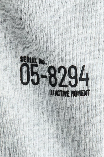 Детские джоггеры H&M с начесом, серый меланж
