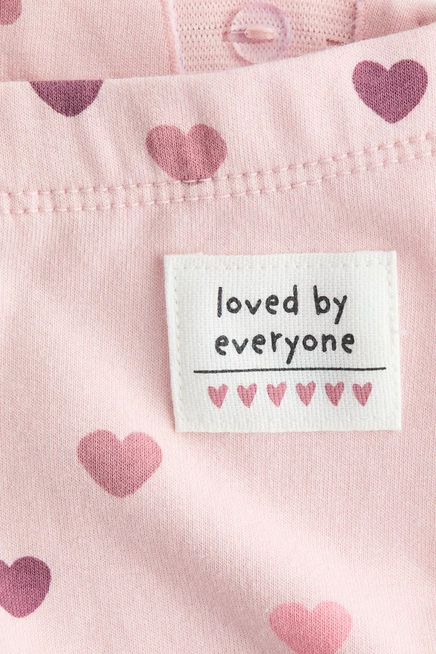 Brushed-Inside Leggings light pink/hearts