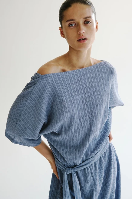Женский комбинезон H&M из трикотажа, пыльно-синий