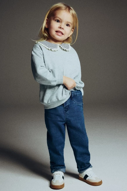Джинсы для малышей H&M зауженные, темно-синие