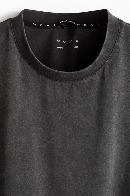 Мужская майка H&M DryMove свободная, темно-серая