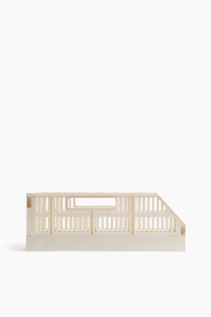 Foldable Plastic Paper Organizer light beige
