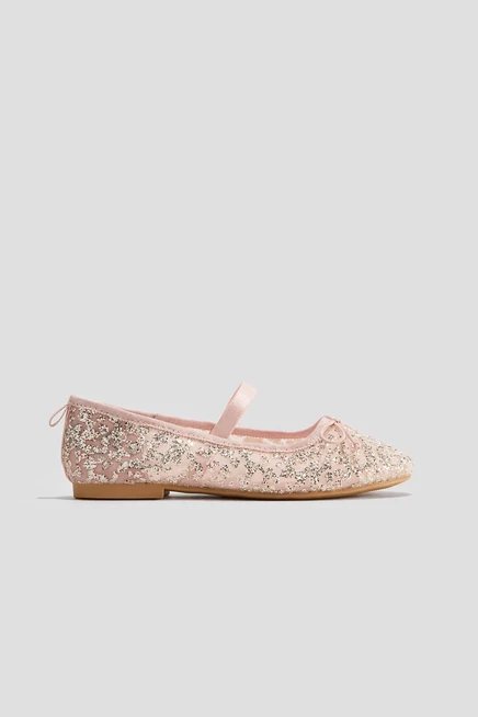 Glittery Ballet Flats light dusty pink/hello kitty