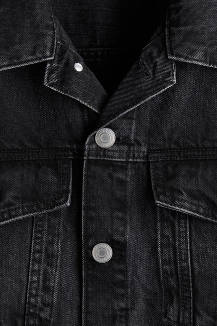 Мужская джинсовая куртка H&M Trucker, черная