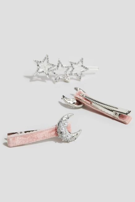 Заколки для волос из 3 упаковок silver-colored/light pink