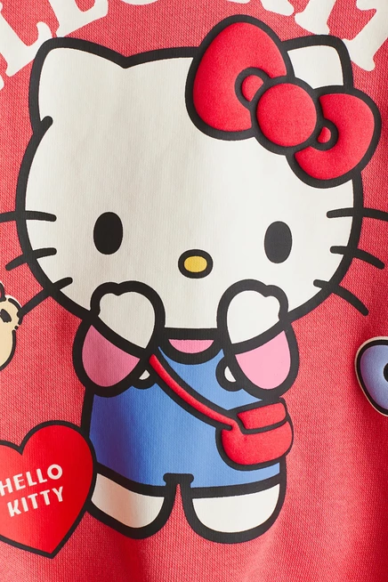 Детский свитшот H&M Hello Kitty, светло-красный