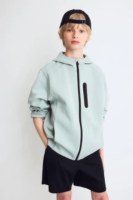 Детская куртка H&M DryMove с капюшоном, светло-зеленая