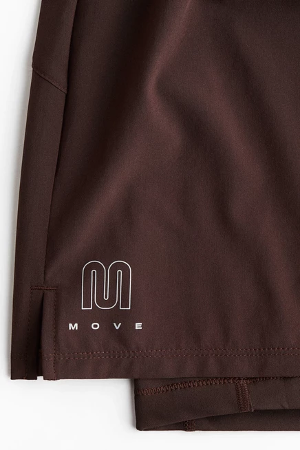 Двухслойные шорты для бега с технологией DryMove™ warm brown