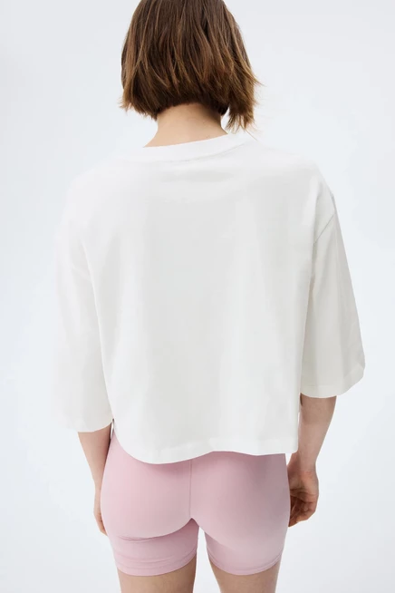 Женская оверсайз-футболка H&M, белая