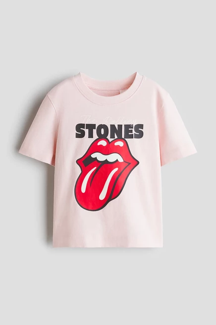 Футболка с принтом светло-розового цвета/the rolling stones