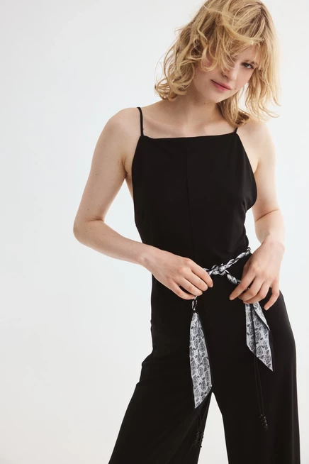 Женский комбинезон H&M с поясом, черный
