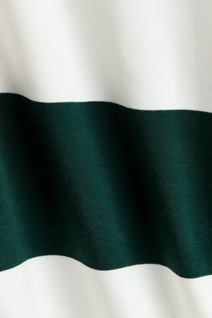 Brushed-Inside Sweatshirt dark green/striped