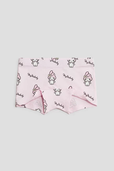 5 упаковок хлопчатобумажных боксерских трусов dark gray/my melody
