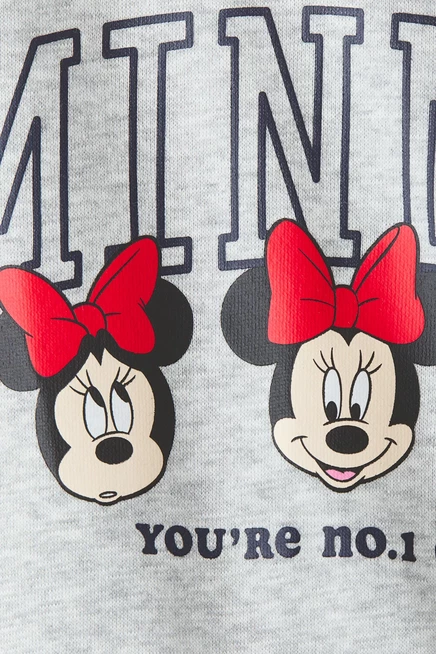 Детский свитшот H&M с принтом Minnie Mouse, серый