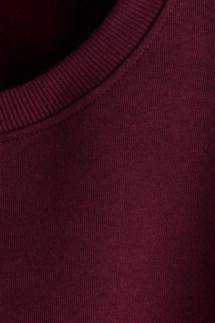 Brushed-Inside Sweatshirt dark red