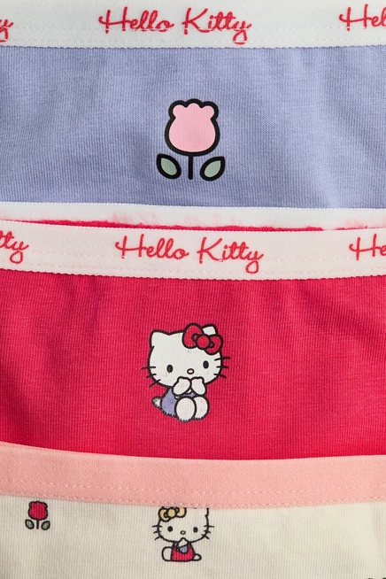 Детские трусы H&M набор 7 шт., кремовые с принтом Hello Kitty