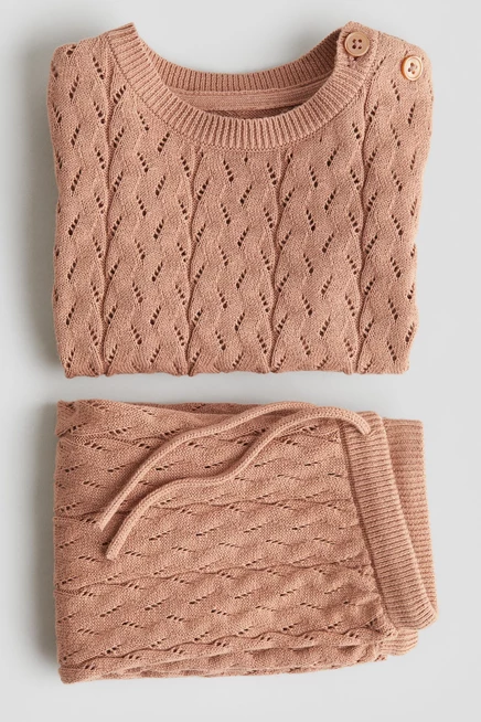 Комплект для младенца H&M хлопковый, светло-коричневый