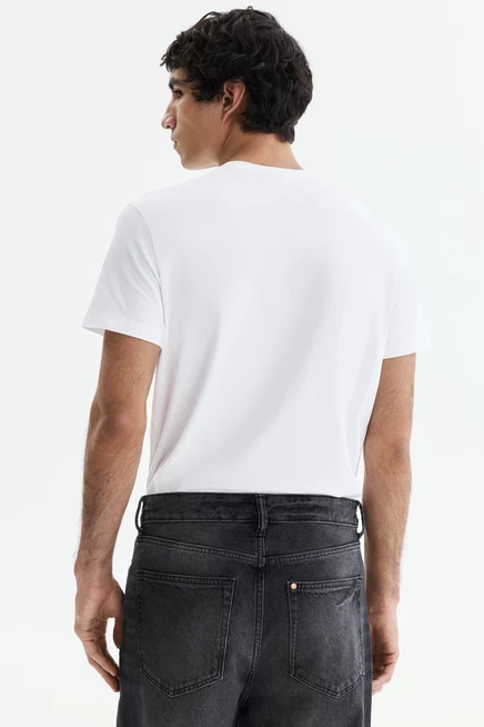 Мужская футболка H&M приталенная, белая