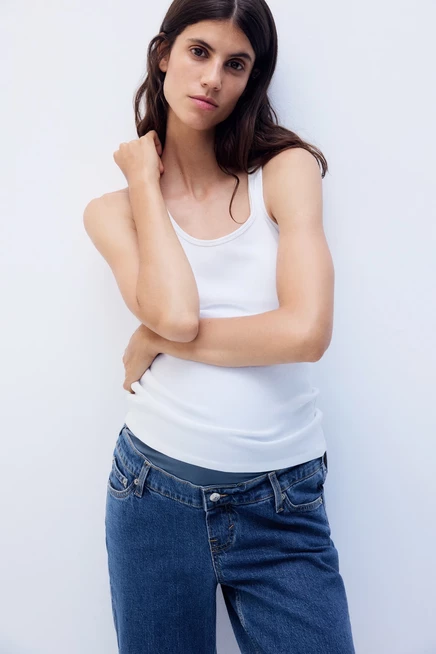 MAMA Straight Ankle Jeans denim blue