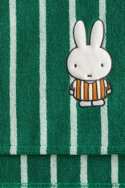 Полотенце-уголок для малышей H&M с аппликацией Miffy, зеленое