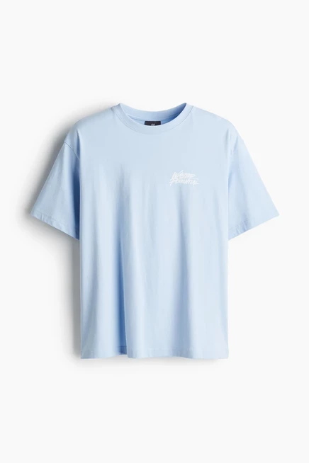 Мужская футболка H&M «Нераскрытый потенциал», голубая