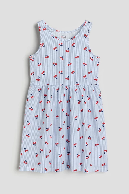 light blue/cherries