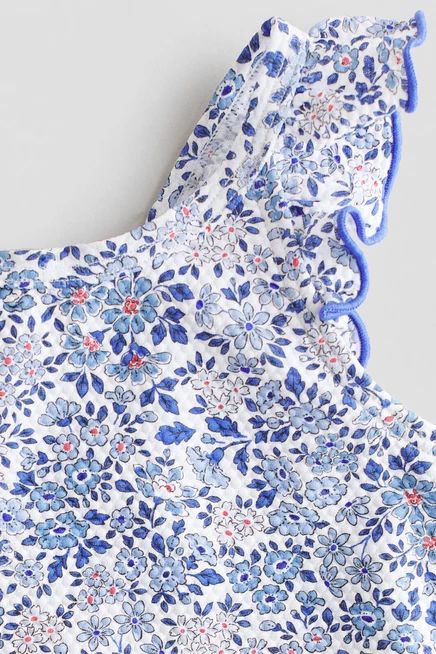 Детский купальник H&M с цветочным принтом, синий