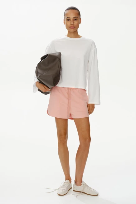 Женские спортивные шорты H&M, персиково-розовые