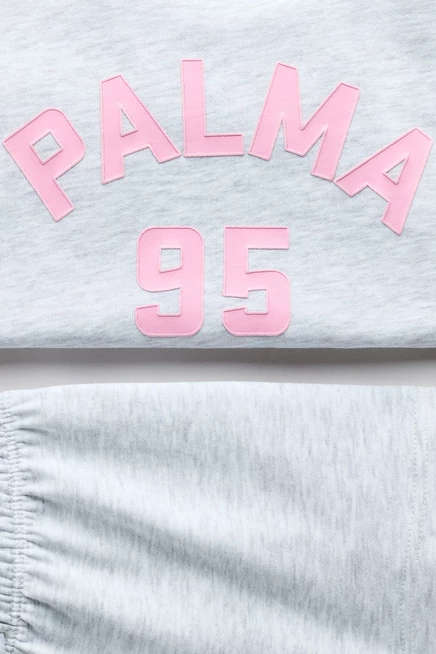 Детский комплект H&M, свитшот и шорты, светло-серый