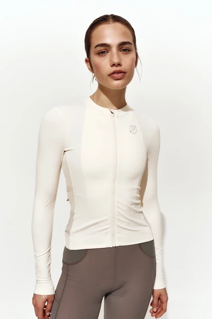 Женская велокуртка H&M DryMove, кремовая