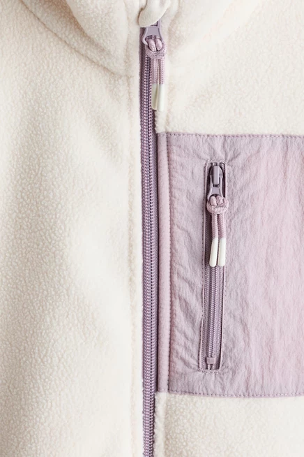 Fleece Jacket light beige/color block