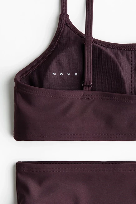 Детский спортивный купальник H&M, баклажановый
