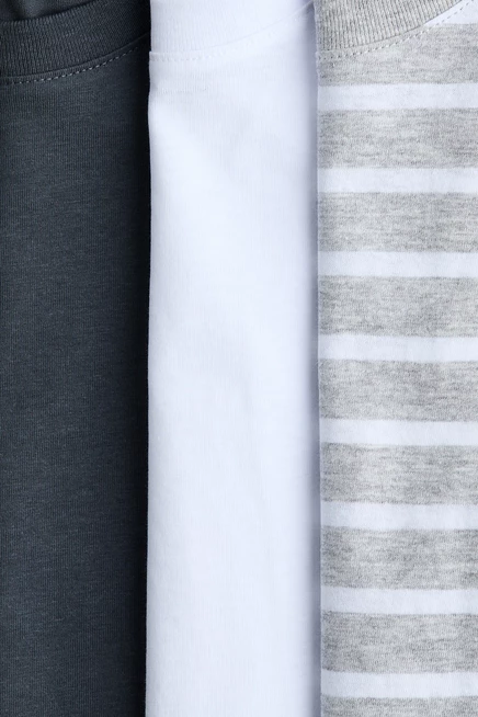 light gray melange/striped