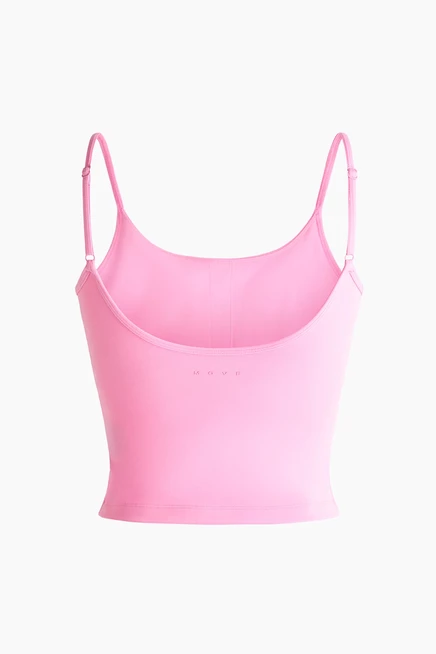 Спортивный топ H&M SoftMove с бра, конфетно-розовый