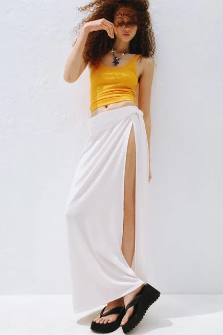 Maxi Wrap Skirt cream