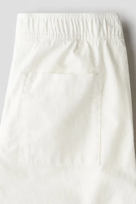 Детские брюки H&M из льна и хлопка, кремовые