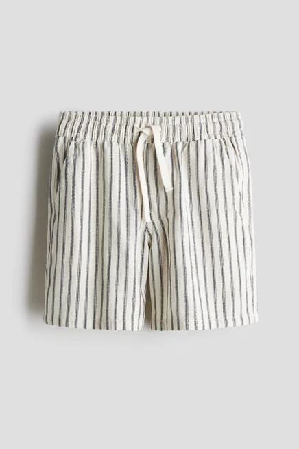 Cotton Shorts white/black striped