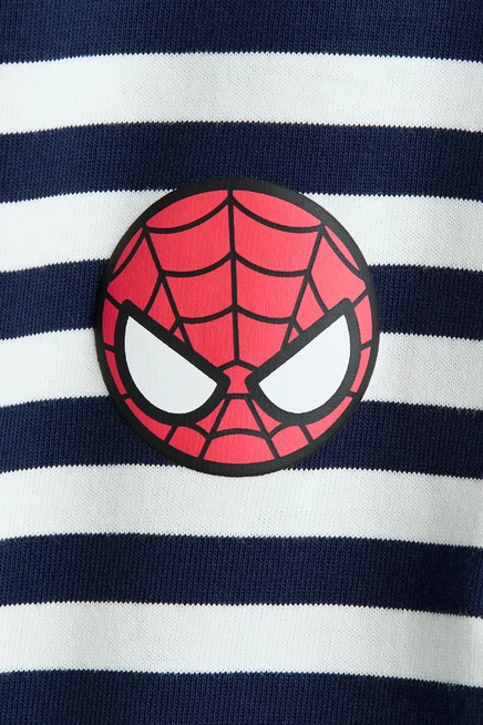 Детская футболка H&M с принтом Spider-Man, темно-синяя