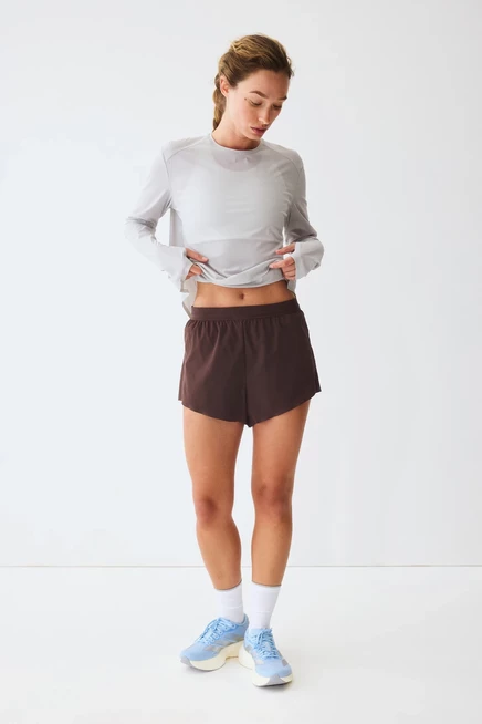 Женские беговые шорты H&M DryMove, тёпло-коричневые