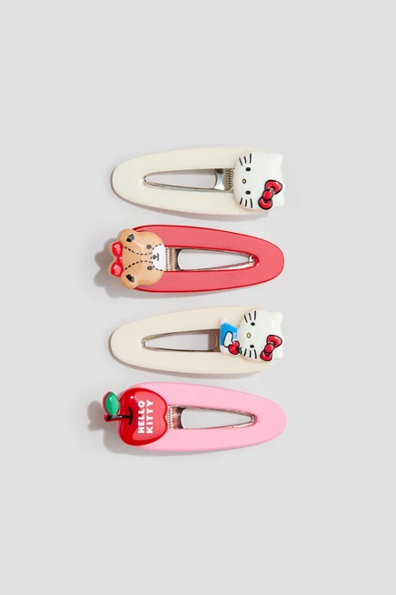 4-pack Hair Clips red/hello kitty