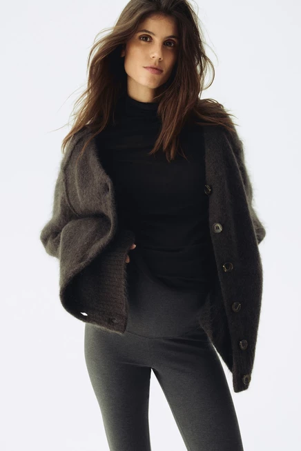Женские легинсы H&M MAMA, 2 шт., темно-серые/черные