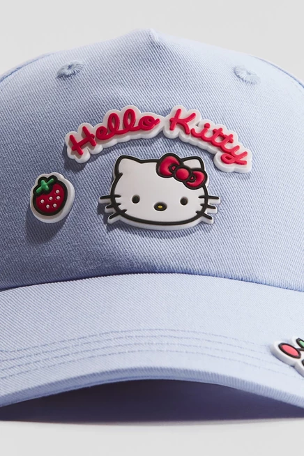 Детская хлопковая кепка H&M с Hello Kitty, светло-голубая