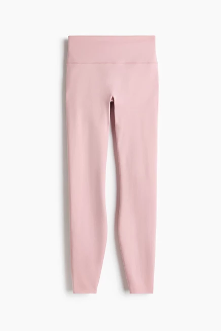 Женские спортивные леггинсы H&M SoftMove, пастельно-розовые