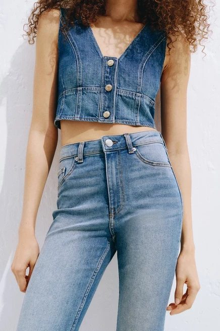 Женские джинсы H&M Flared High Waist, синие