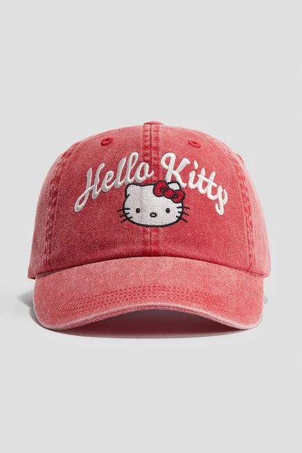 Детская кепка H&M с вышивкой Hello Kitty, красная
