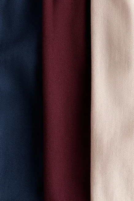 3-Pack Cotton Twill Joggers navy blue/dark red/light beige