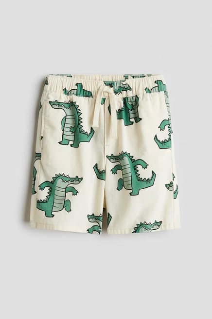Детские шорты H&M льняно‑хлопковые, светло‑бежевые
