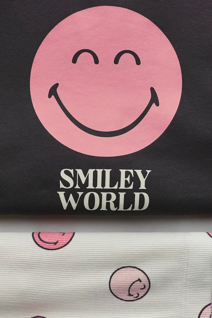 2-Piece Printed Set dark gray/smileyworld®
